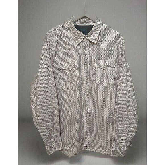 WRANGLER 20X COMPETITION L/S Shirt‎ Mens XXL Red White Adv Comfort Cowboy Rodeo - Picture 1 of 7